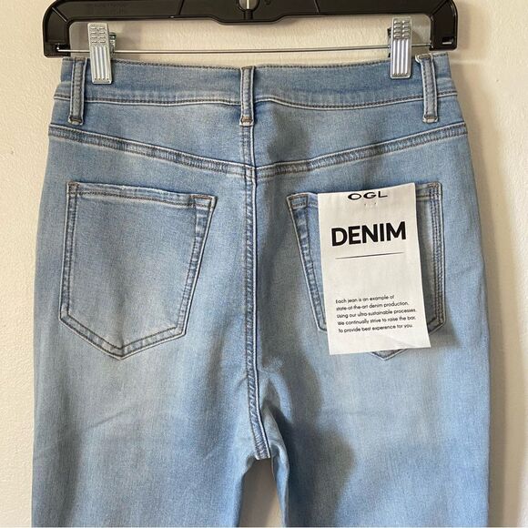 OGL Women's Light Blue Straight Leg Jeans - Picture 7 of 9